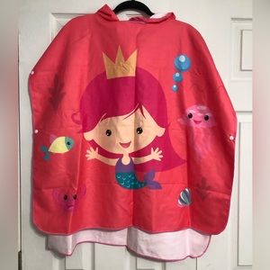 Beach towel microfiber towel cover up with hood snap side closure mermaid‎ NWOT